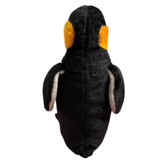 Emperor Penguin Plush Toy Fur Faux Leather Feet Stuffed Animal Plastic Eyes - Picture 4 of 5